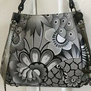 Anna by ANUSCHKA Like New Leather Hand Painted bag
